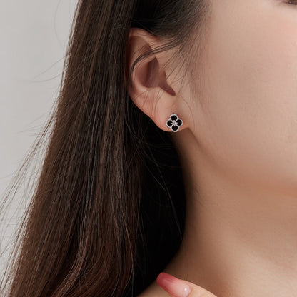 [Clover Jewelry]Four-Leaf Clover Flower Shape Exquisite Earrings