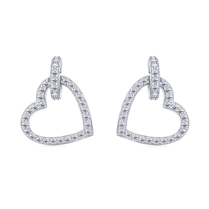 [Clover Jewelry]Dainty Heart Shape Earrings