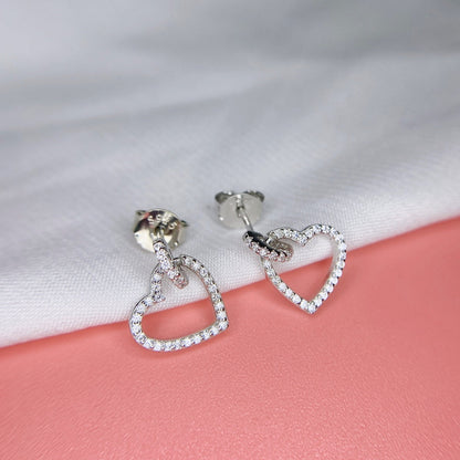 [Clover Jewelry]Dainty Heart Shape Earrings