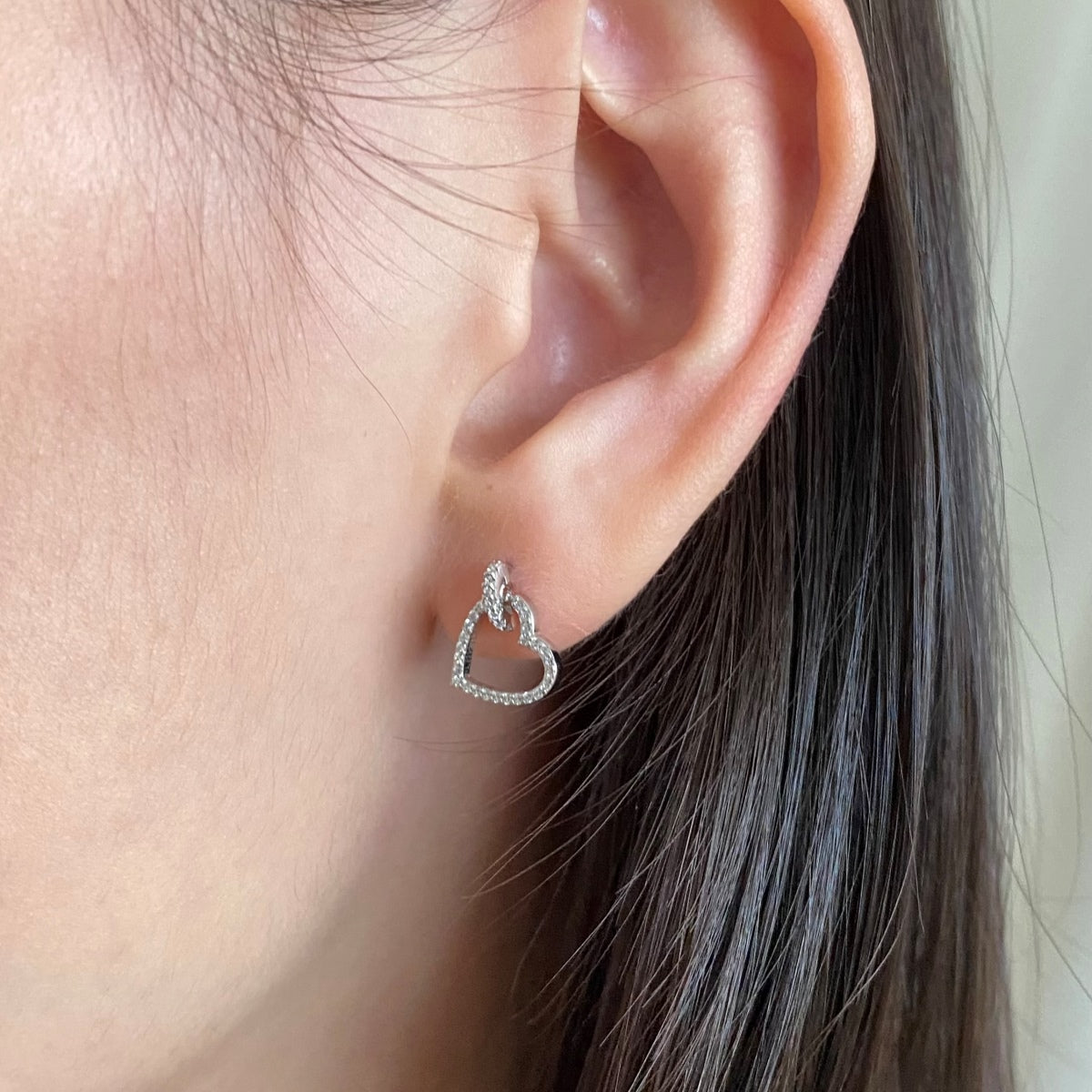 [Clover Jewelry]Dainty Heart Shape Earrings