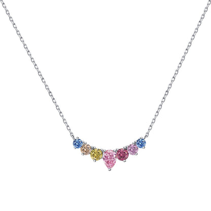 [Clover Jewelry]Dainty Colorful Heart Necklace