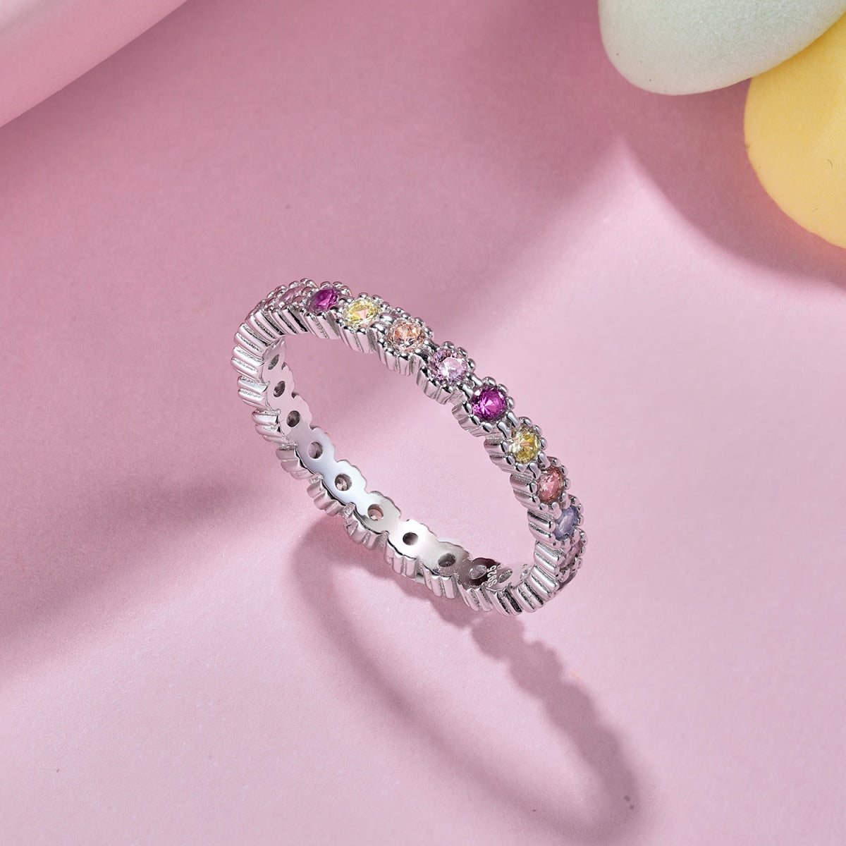 [Clover Jewelry]Exquisite Colorful Round Cut Party Ring