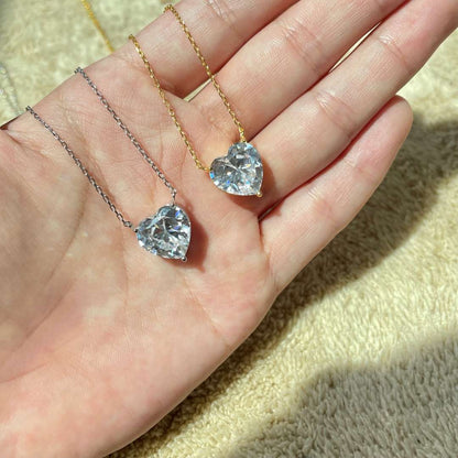 [Clover Jewelry]6.0 carat Radiant Heart Shape Necklace