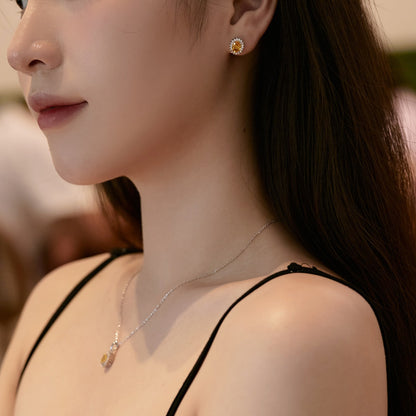 [Clover Jewelry]Delicate Radiant Oval Cut Daily Earrings