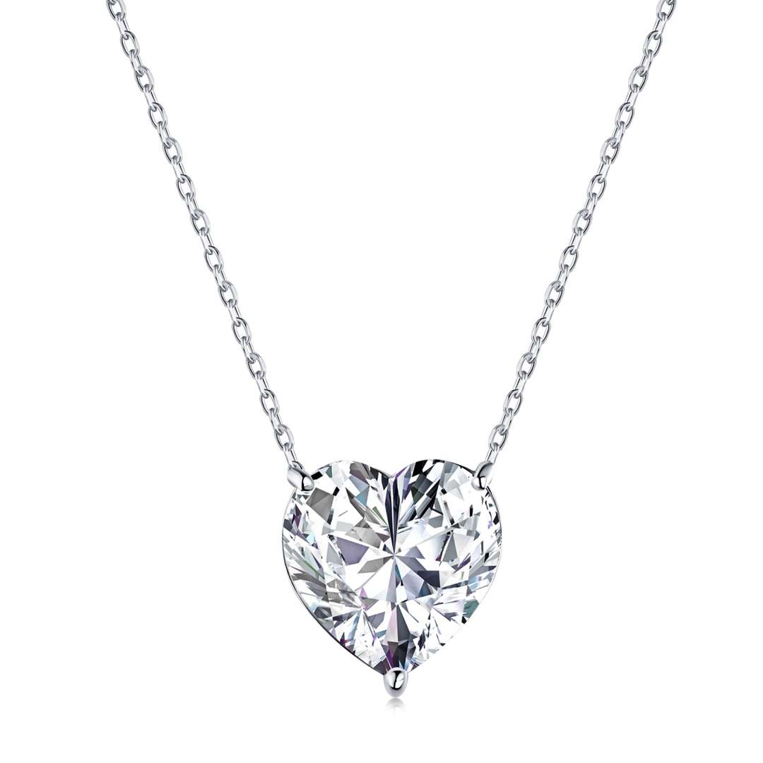 [Clover Jewelry]6.0 carat Radiant Heart Shape Necklace