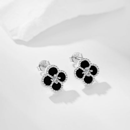 [Clover Jewelry]Four-Leaf Clover Flower Shape Exquisite Earrings