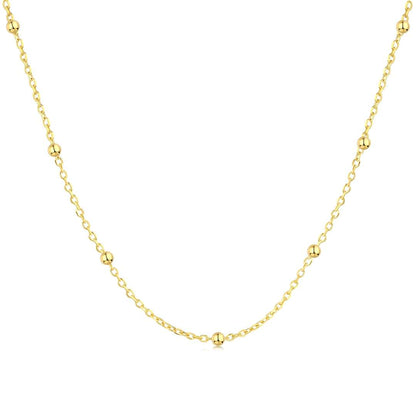 [Clover Jewelry]Small Bead Clavicle Chain Simple Necklace