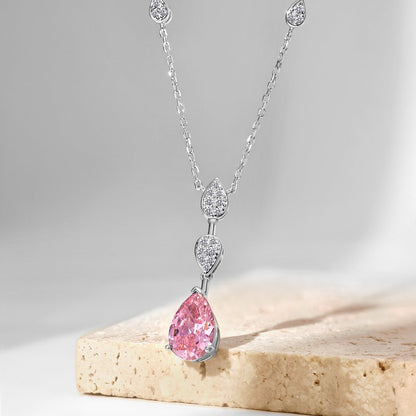 [Clover Jewelry]Dazzling Pear Cut Necklace