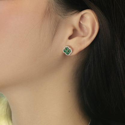 [Clover Jewelry]Four-Leaf Clover Exquisite Earrings