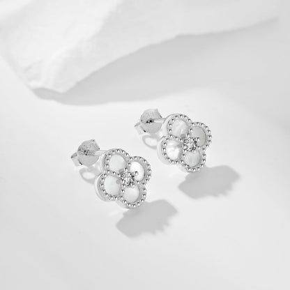 [Clover Jewelry]Four-Leaf Clover Flower Shape Exquisite Earrings