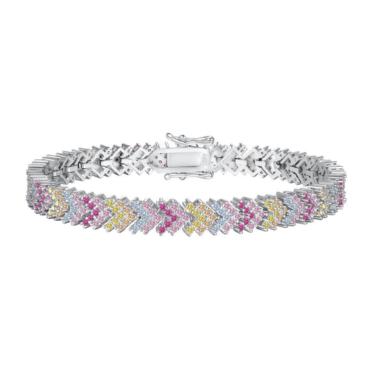 [Clover Jewelry]Ornate Sparkling Round Cut Party Bracelet