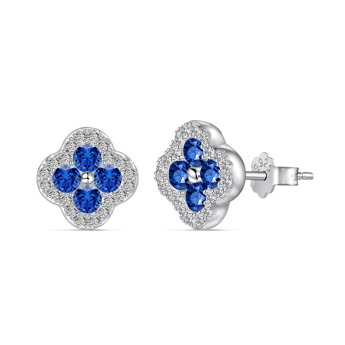 [Clover Jewelry]Four-Leaf Clover Flower Shaped Earrings