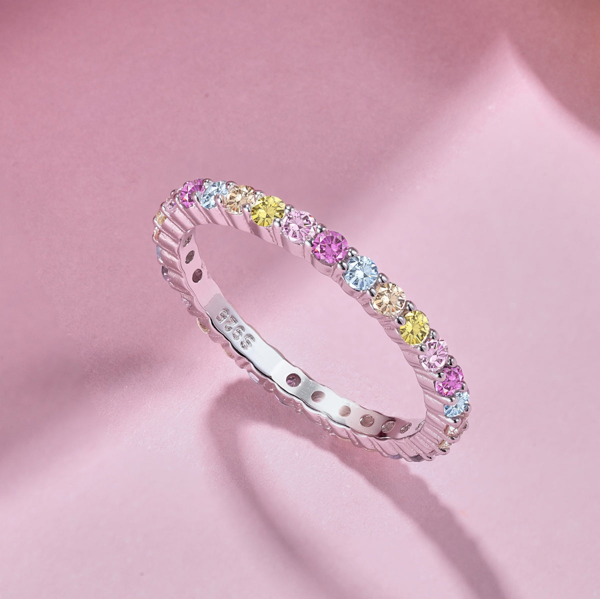 [Clover Jewelry]Elegant Vivid Round Cut Daily Ring