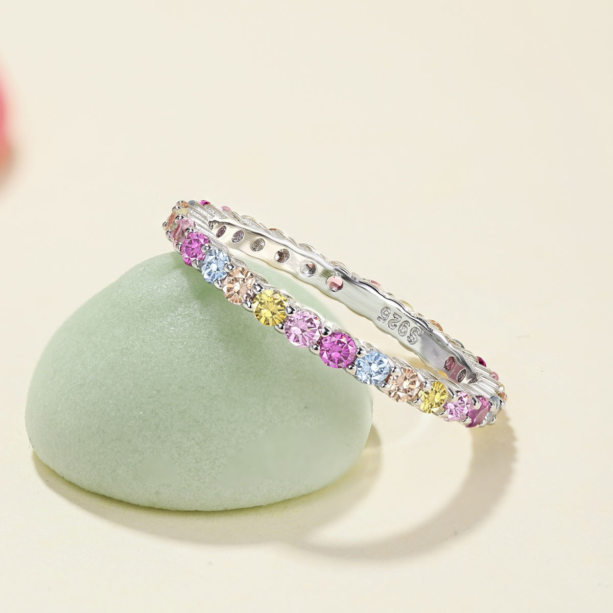 [Clover Jewelry]Elegant Vivid Round Cut Daily Ring