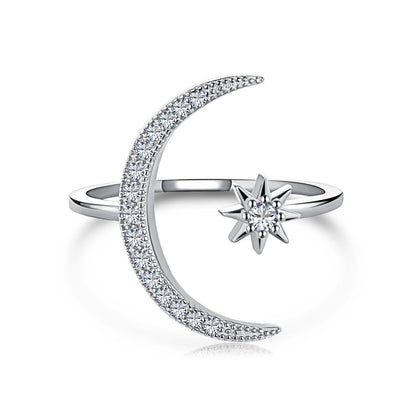 [Clover Jewelry]Eternity Moon & Star Ring