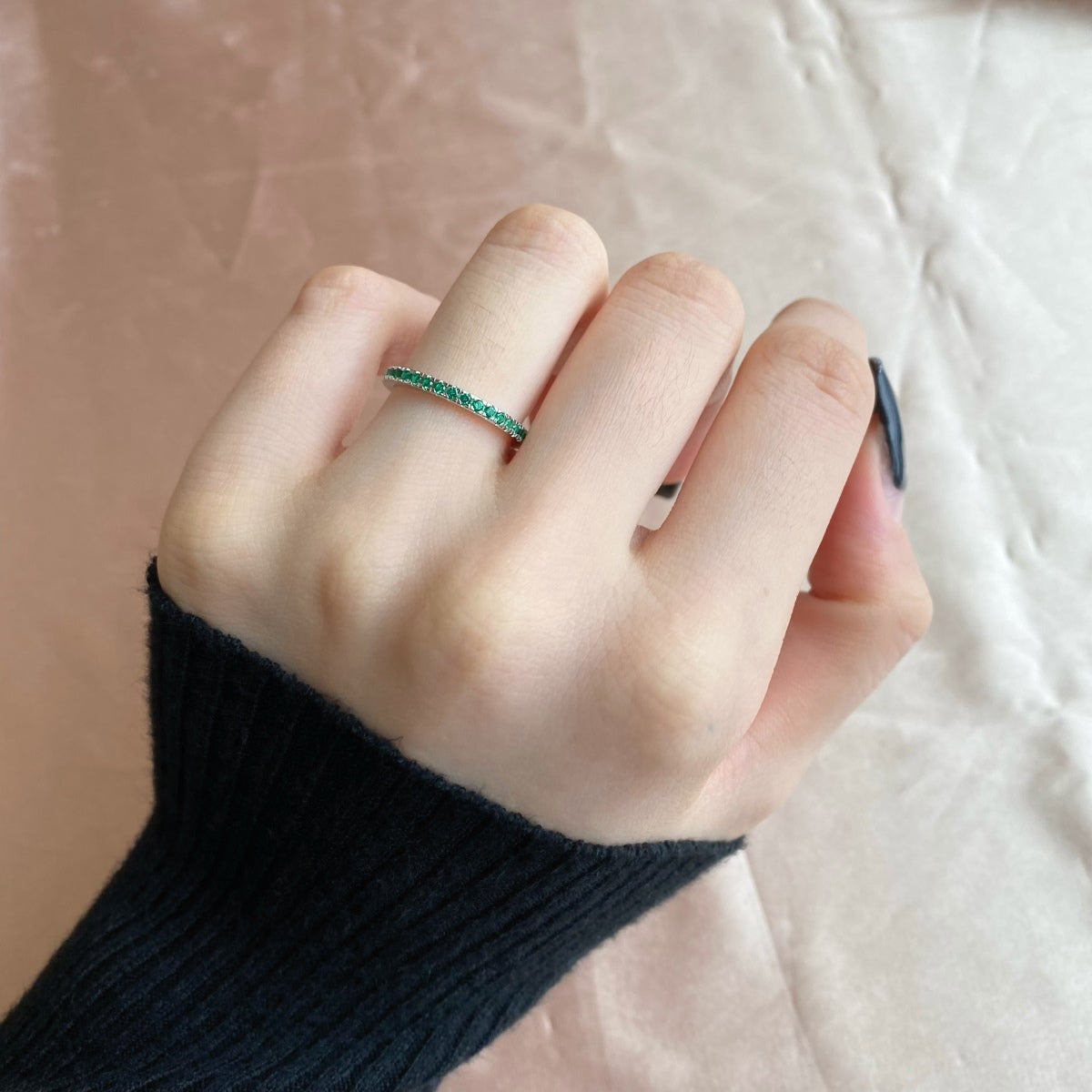 [Clover Jewelry]Delicate Sparkling Round Cut Daily Ring