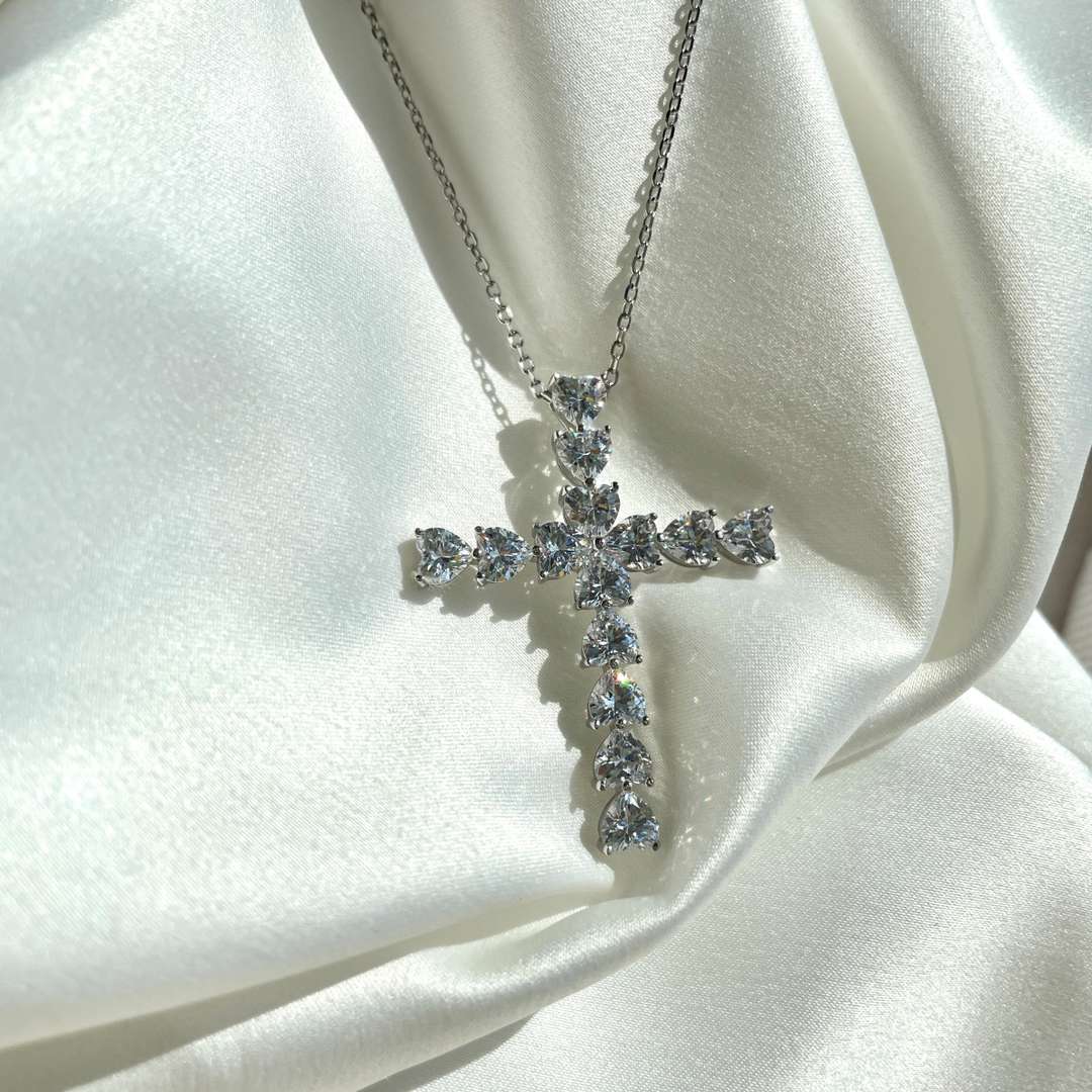 [Clover Jewelry]Radiant Cross Shape Necklace