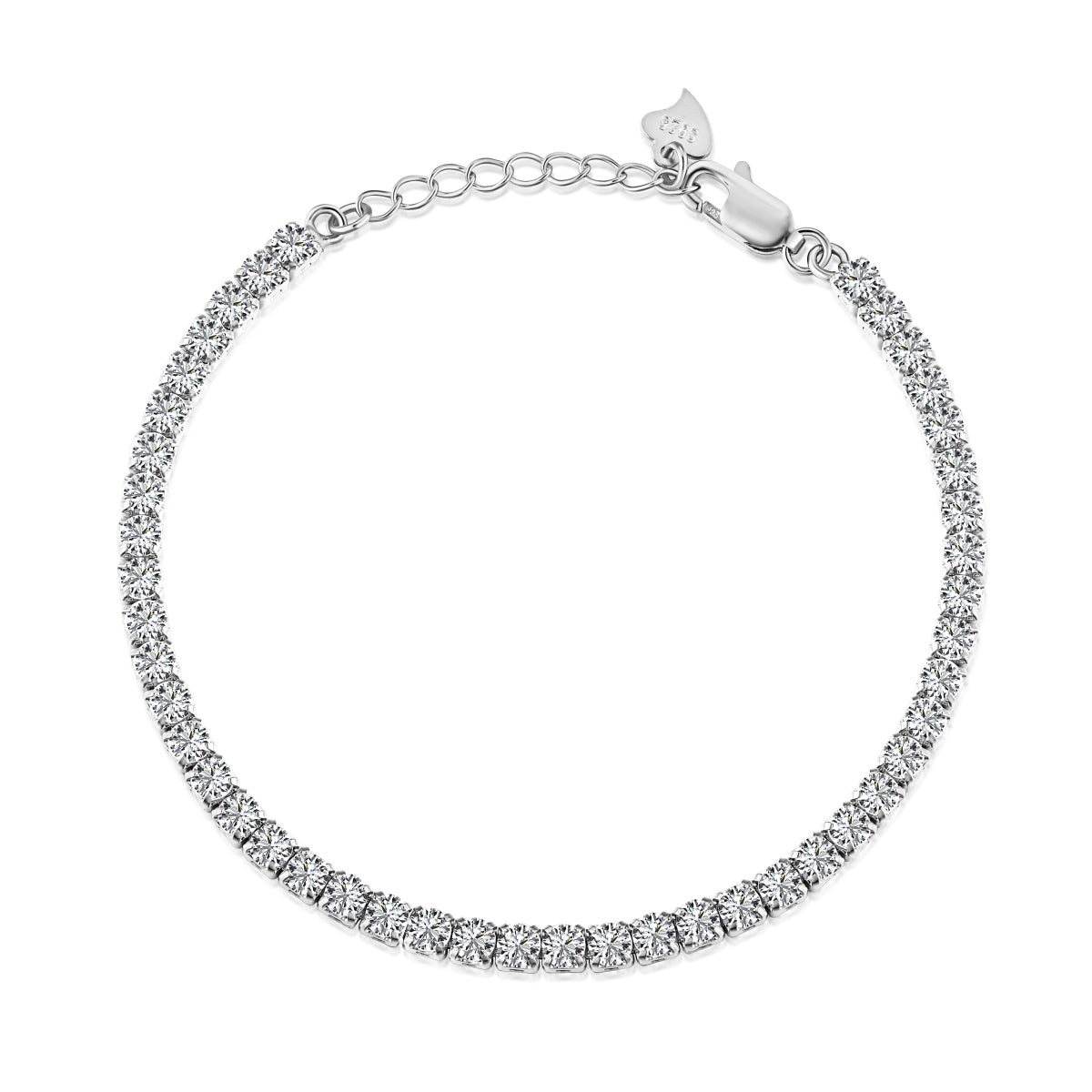 [Clover Jewelry]Sparkling Round Cut Daily Bracelet