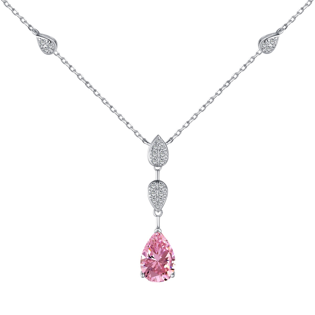 [Clover Jewelry]Dazzling Pear Cut Necklace