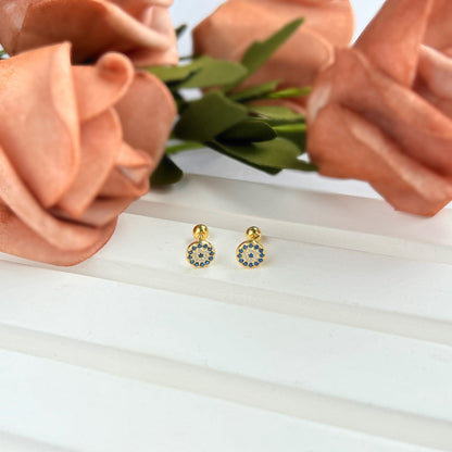 [Clover Jewelry]Devil's Eye Ear Bone Nail Earrings