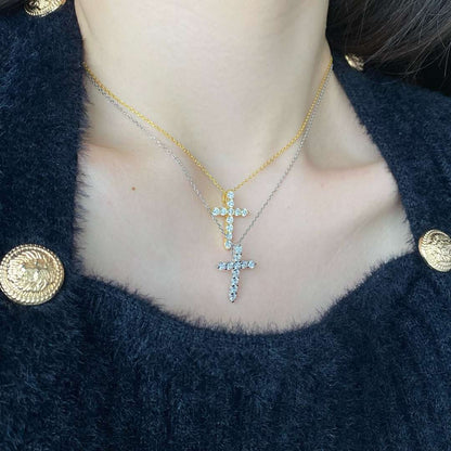 [Clover Jewelry]Unique Cross Shape Necklace