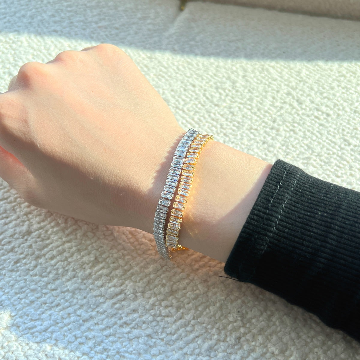 [Clover Jewelry]Exquisite Emerald Cut Daily Bracelet