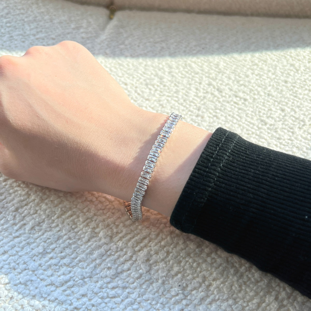 [Clover Jewelry]Exquisite Emerald Cut Daily Bracelet