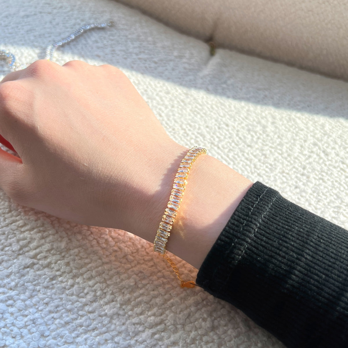 [Clover Jewelry]Exquisite Emerald Cut Daily Bracelet