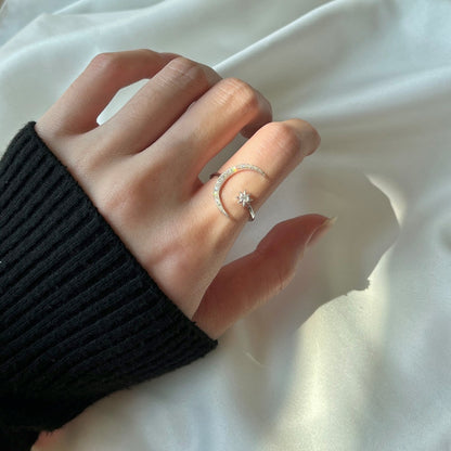 [Clover Jewelry]Eternity Moon & Star Ring