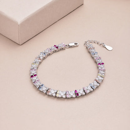 [Clover Jewelry]Unique Colorful Flower Shape Daily Bracelet