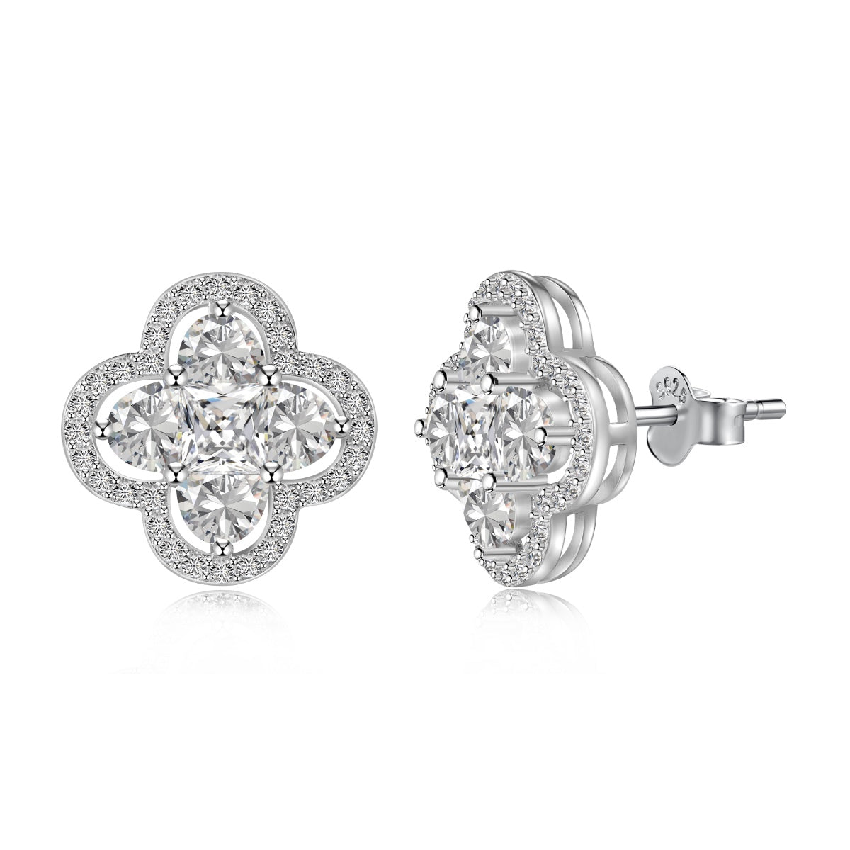 [Clover Jewelry]Lucky Four-Leaf Clover Exquisite Earrings