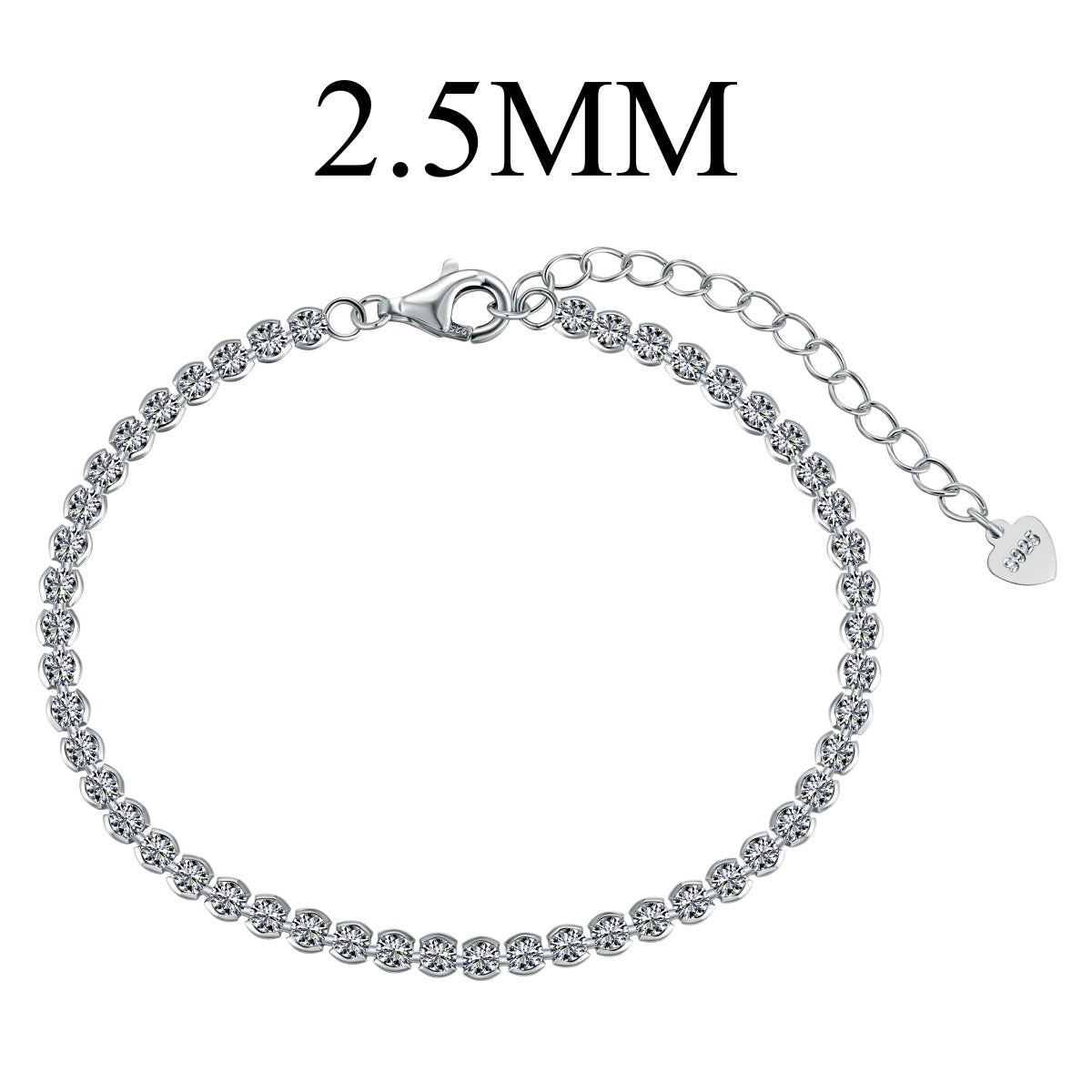 [Clover Jewelry]Dazzling Sparkling Round Cut Daily Bracelet