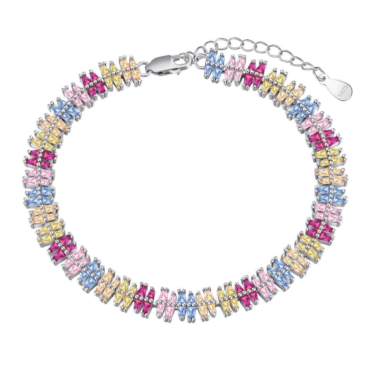 [Clover Jewelry]Sparkling Exquisite Multi Cut Party Bracelet