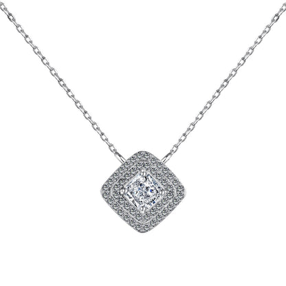 [Clover Jewelry]Sparkling Asscher Cut Necklace