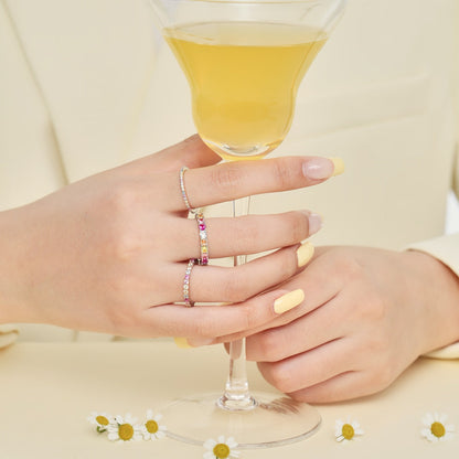 [Clover Jewelry]Elegant Vivid Round Cut Daily Ring