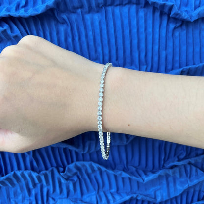 [Clover Jewelry]Sparkling Round Cut Daily Bracelet