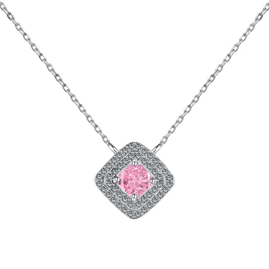 [Clover Jewelry]Sparkling Asscher Cut Necklace