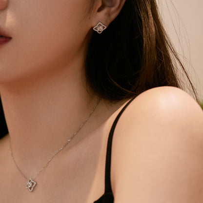 [Clover Jewelry]Elegant Star Shape Princess Cut Daily Earrings