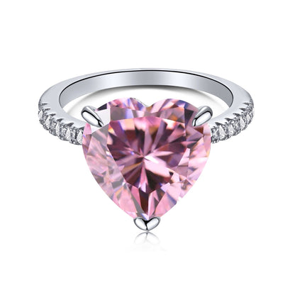 [Clover Jewelry]6.0 Carat Luxurious Sparkling Romantic Heart Cut Lover Ring