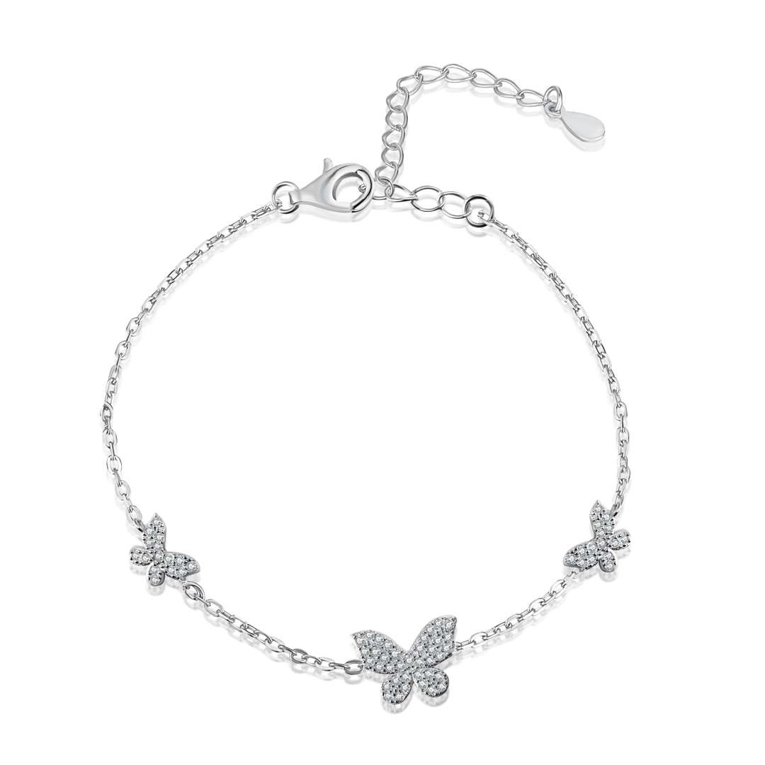 [Clover Jewelry]Delicate Butterfly Pendant Bracelet