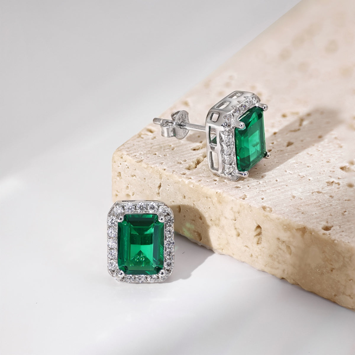 [Clover Jewelry]Luxurious Dainty Emerald Cut Banquet Earrings