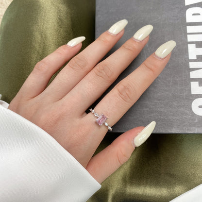 [Clover Jewelry]1.0 Carat Dainty Resplendent Radiant Cut Daily Ring