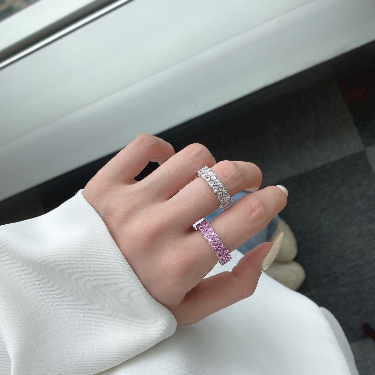 [Clover Jewelry]Sparkling Full Heart Ring