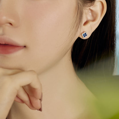 [Clover Jewelry]Four-Leaf Clover Flower Shaped Earrings