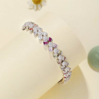 [Clover Jewelry]Dainty Exquisite Flower Shape Daily Bracelet