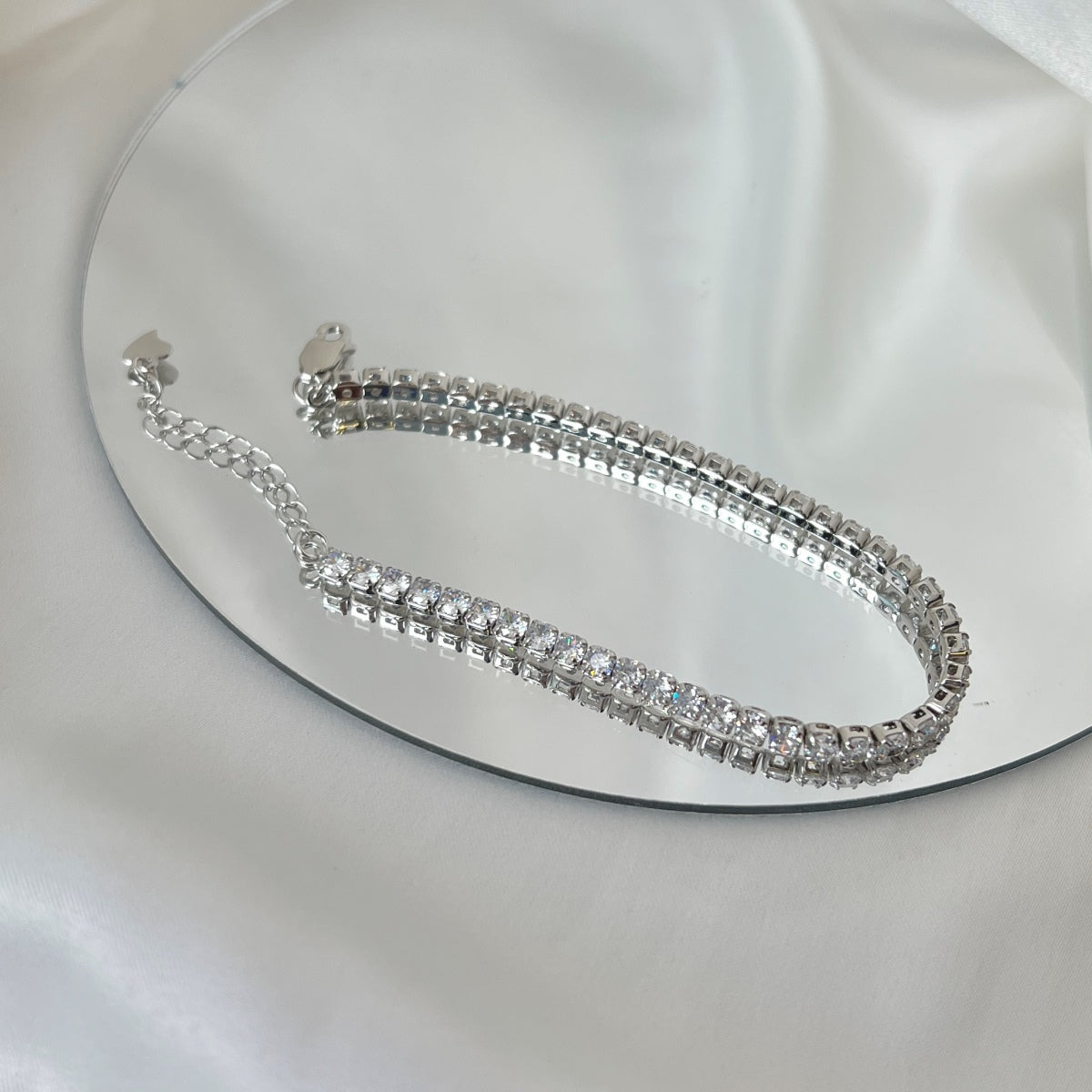 [Clover Jewelry]Sparkling Round Cut Daily Bracelet