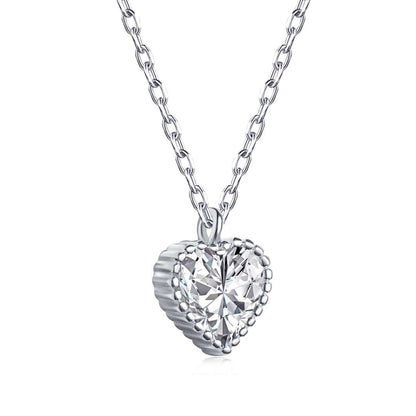 [Clover Jewelry]Ornate Heart Shape Necklace