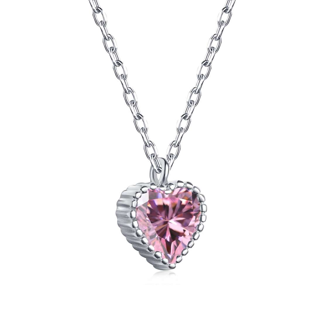 [Clover Jewelry]Ornate Heart Shape Necklace