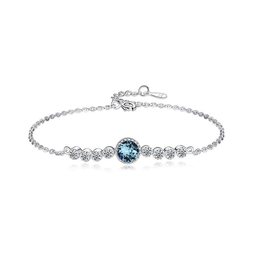 [Clover Jewelry]Luxurious Heart Of The Ocean Bracelet