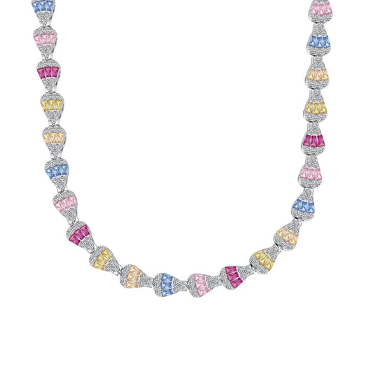 [Clover Jewelry]Radiant Colorful Rainbow Necklace